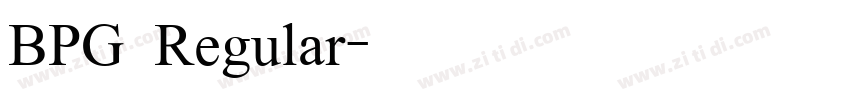 BPG Regular字体转换